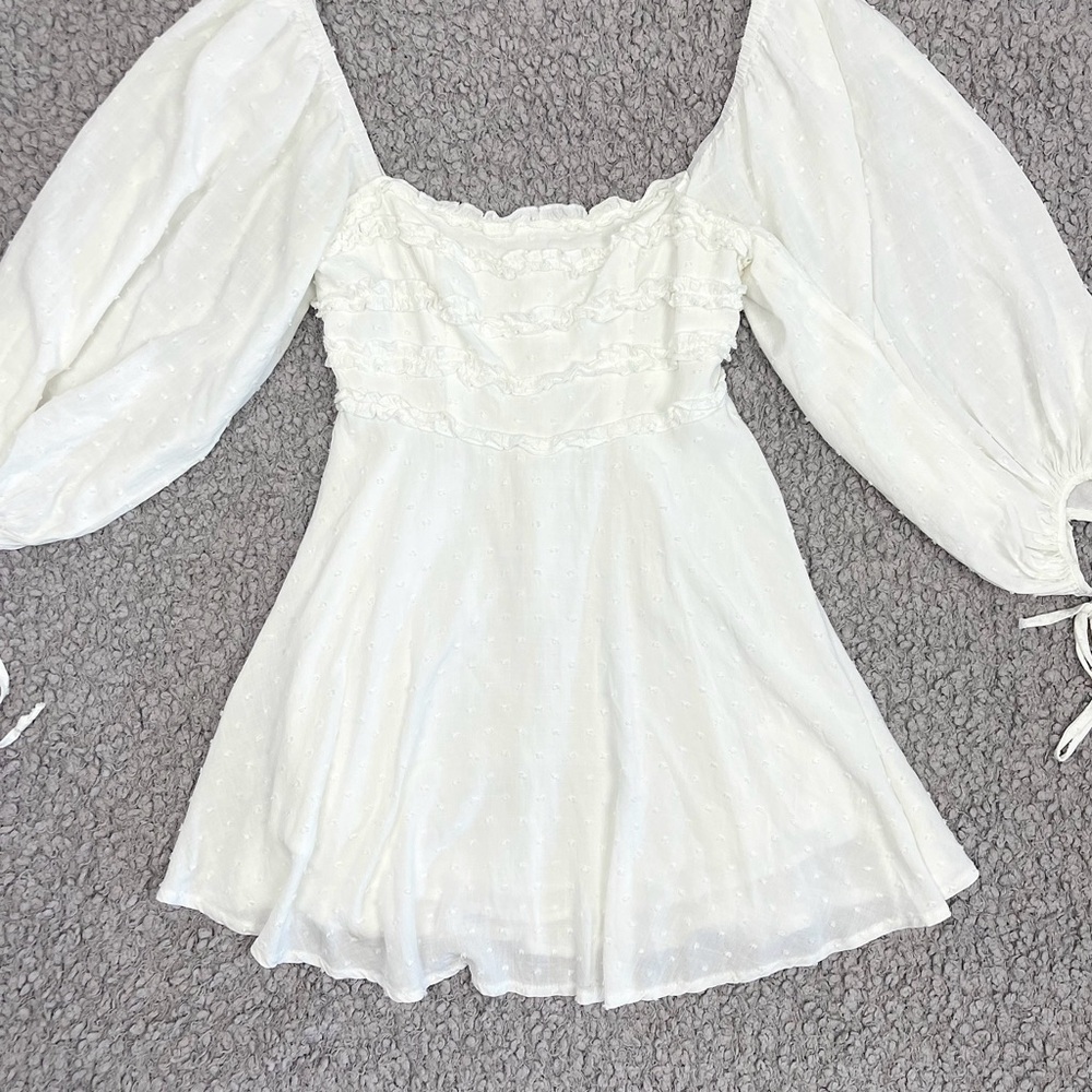 Hello Molly On the Horizon White Ruffle Mini Dress - Picture 6 of 13